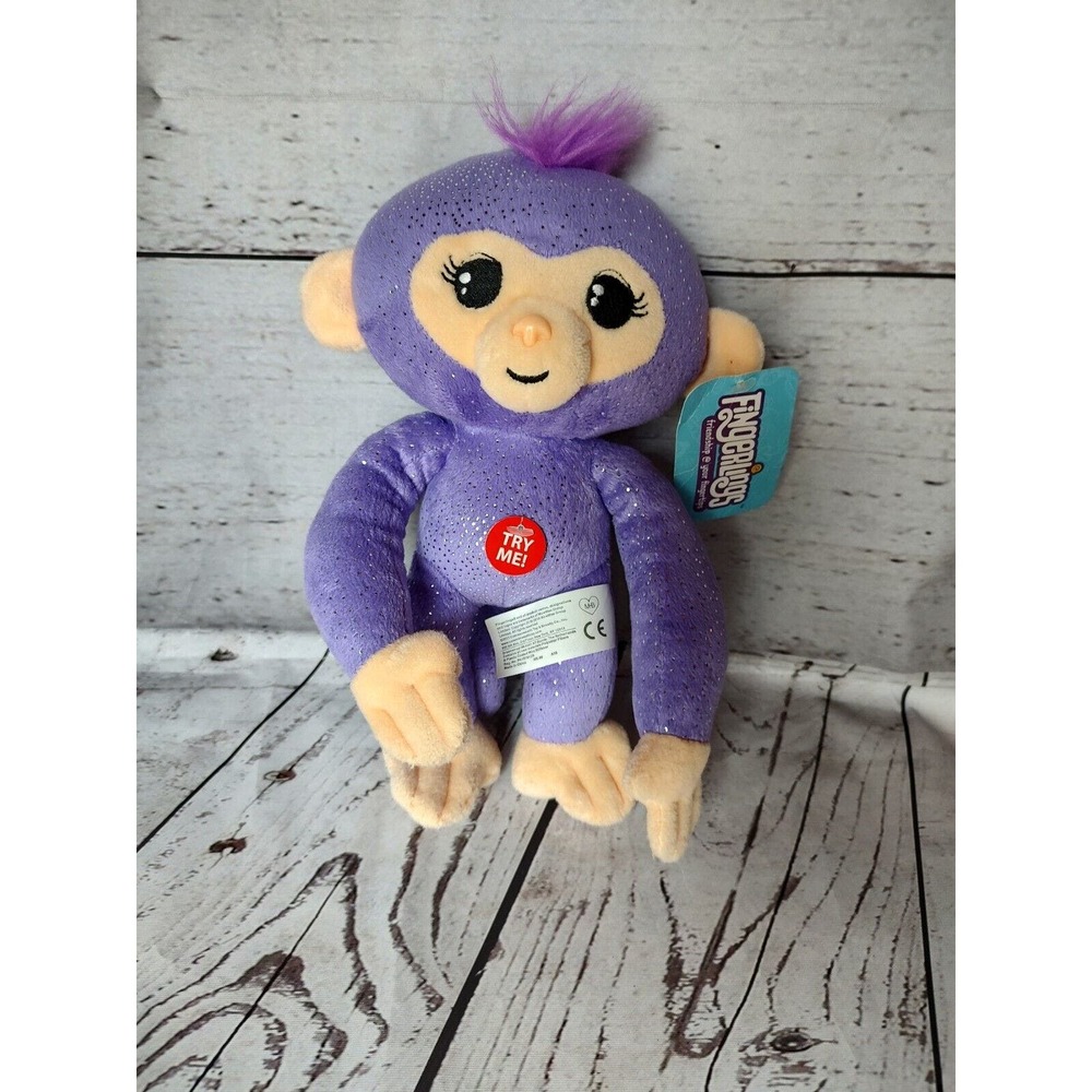 Fingerlings Purple Monkey 9" Plush Stuffed Animal Toy With Sound New